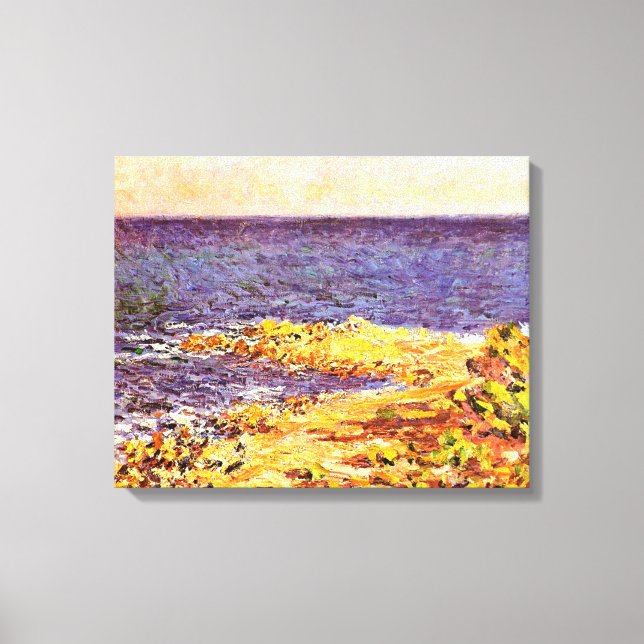 Monet - The Mediterranean at Antibes Canvas Print (Front)
