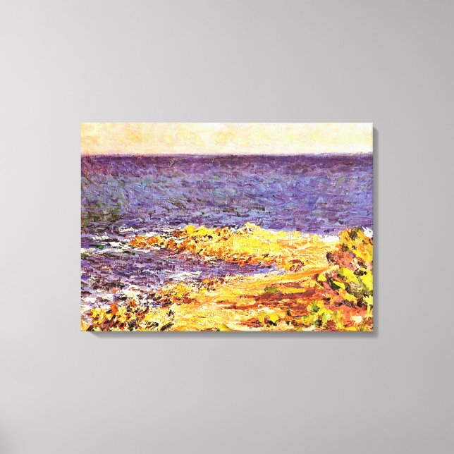 Monet - The Mediterranean at Antibes Canvas Print (Front)