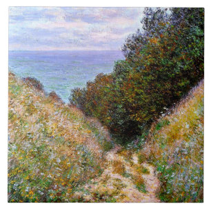Monet - The Path at La Cavee, Pourville Tile