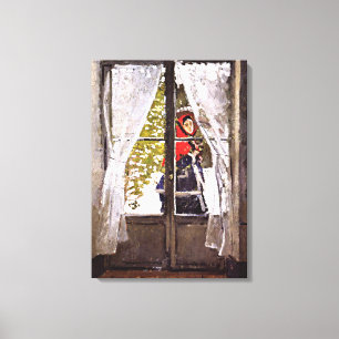 Monet - The Red Kerchief, Impressionism Canvas Print
