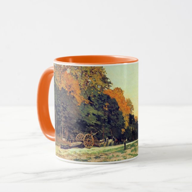 Monet - The Road from Chailly-to-Fontainebleau Mug (Front Left)