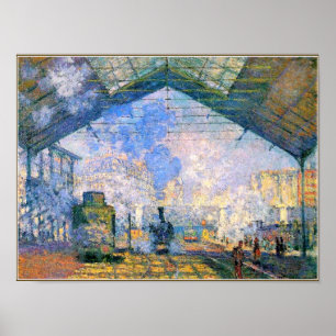 Monet - The Saint-Lazare Station, fine art Poster