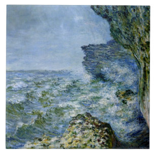 Monet - The Sea at Fecamp, Impressionism artwork Tile