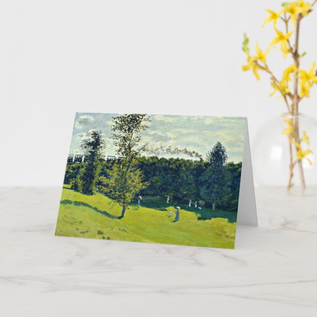 Monet - The Train in the Country Card (Yellow Flower)