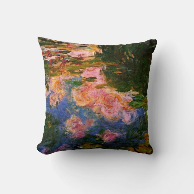 Monet - The Water Lily Pond, 1919 Throw Pillow (Front)