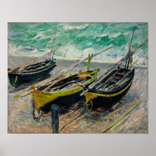 Monet - Three Fishing Boats Poster