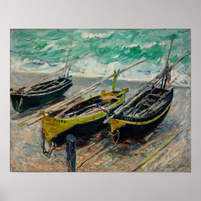 Monet - Three Fishing Boats Poster (Front)