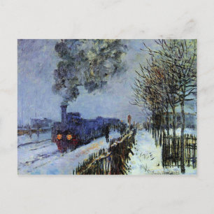 Monet - Train in the Snow, the Locomotive Postcard