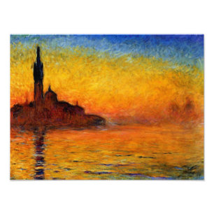 Monet - Twilight Venice, famous art, Photo Print