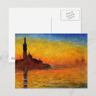 Monet - Twilight Venice Postcard