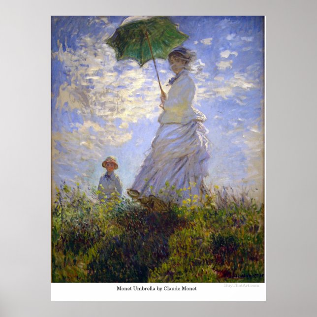 Monet Umbrella by Claude Monet Poster (Front)