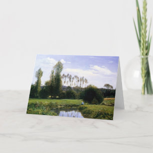 Monet - View at Rouelles Le Havre, fine art, Card