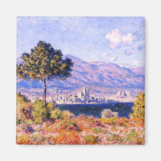 Monet - View of Antibes from plateau Notre Dame Magnet (Front)