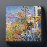 Monet - Villas at Bordighera, Plaque<br><div class="desc">Villas at Bordighera,  famous painting by Claude Monet,  1884.</div>
