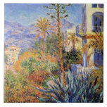 Monet - Villas at Bordighera, Tile<br><div class="desc">Villas at Bordighera,  famous painting by Claude Monet,  1884.</div>