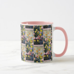 Monet Vintage floral flowers yellow Dahlias Mug