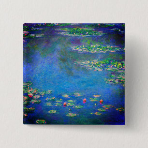 Monet Water Lilies 1906 2 Inch Square Button
