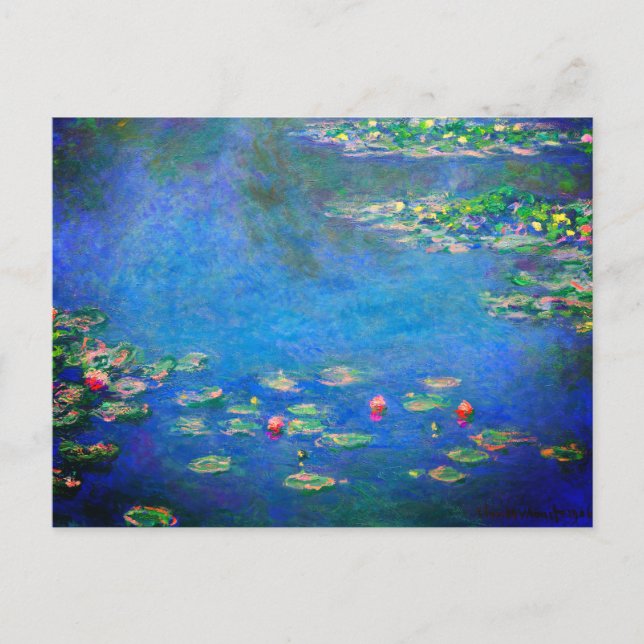Monet Water Lilies 1906 Postcard (Front)