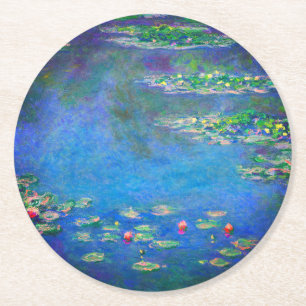 Monet Water Lilies 1906 Round Paper Coaster