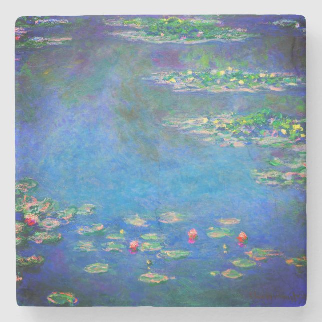 Monet Water Lilies 1906 Stone Coaster (Front)