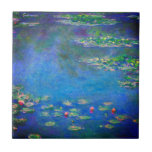 Monet Water Lilies 1906 Tile<br><div class="desc">Tile featuring Claude Monet’s oil painting Water Lilies (1906). A serene still life of the interplay between light and reflection upon beautiful water lilies in a pond. A great gift for fans of impressionism and French art.</div>