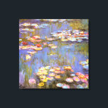 MONET WATER LILIES 1916 brite Stretched Canvas Pri<br><div class="desc">French Impressionist painter, Claude Monet painted this Water Lilies --- 1916, originally as an oil on canvas painting from the inspirations of his own backyard in early 20th Century France. Being 76 years of age when he painted this water lily pond creation, Monet's cataracts were progressing and changing his perception...</div>