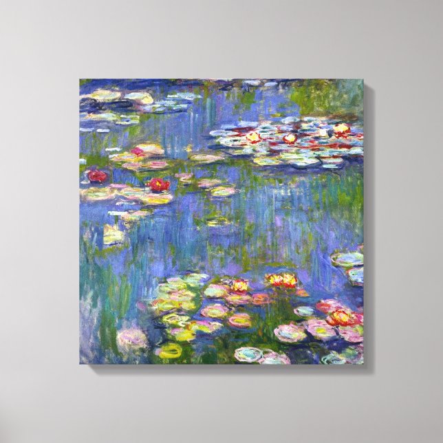 Monet Water Lilies 1916 Canvas Print (Front)