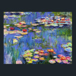 Monet - Water Lilies, 1916, Poster<br><div class="desc">Claude Monet's famous painting, Water Lilies 1916</div>