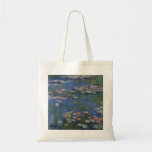 MONET Water Lilies 1916 Tote  Bag<br><div class="desc">French Impressionist painter, Claude Monet painted this Water Lilies --- 1916, originally as an oil on canvas painting from the inspirations of his own backyard in early 20th Century France. Being 76 years of age when he painted this water lily pond creation, Monet's cataracts were progressing and changing his perception...</div>