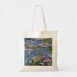 Monet Water Lilies 1916 Tote Bag<br><div class="desc">Monet Water Lilies 1916 tote bag. Oil painting on canvas from 1916. French impressionist Claude Monet remains renowned and beloved for the water lily paintings that he created at his garden pond at Giverny. This specific water lily painting is from 1916 and reveals Monet’s move towards increasing abstraction and more...</div>