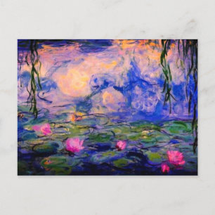 Monet water lilies 1919 art  postcard