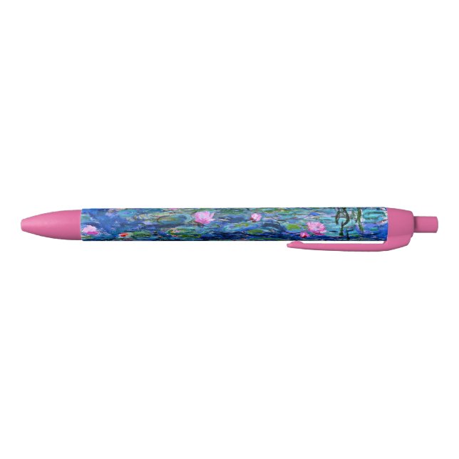 Monet: Water Lilies 1919, famous painting, Black Ink Pen (Bottom)