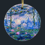 Monet: Water Lilies 1919, famous painting Ceramic Ornament<br><div class="desc">Claude Monet: Water Lilies Red, 1919, beautiful fine art painting</div>