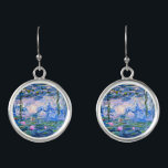 Monet: Water Lilies 1919, famous painting, Earrings<br><div class="desc">Claude Monet: Water Lilies Red,  1919,  beautiful fine art painting</div>