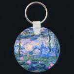 Monet: Water Lilies 1919, famous painting, Keychain<br><div class="desc">Claude Monet: Water Lilies,  1919,  beautiful fine art painting</div>