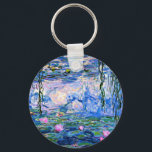 Monet: Water Lilies 1919, famous painting, Keychain<br><div class="desc">Claude Monet: Water Lilies,  1919,  beautiful fine art painting</div>