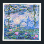 Monet - Water Lilies, 1919 Napkin<br><div class="desc">Claude Monet 1919 painting, Water Lilies</div>