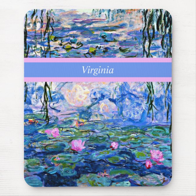 Monet - Water Lilies 1919 template Mouse Pad (Front)