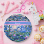 Monet - Water Lilies 1919 template Paper Plate<br><div class="desc">Claude Monet's famous painting,  Water Lilies,  1919,  template,  ready to personalize. Insert your own name/text in place of Virginia.</div>