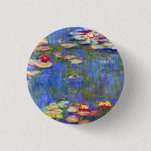 Monet Water Lilies 1 Inch Round Button