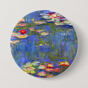 Monet Water Lilies 3 Inch Round Button