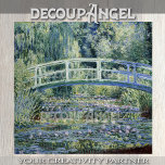 Monet- Water Lilies and Japanese Bridge Decoupage Tissue Paper<br><div class="desc">This decoupage tissue paper features a high-resolution photograph of Claude Monet’s Water Lilies and Japanese Bridge, a masterpiece that captures the peaceful serenity of Monet’s garden at Giverny. The painting depicts the iconic Japanese bridge arching gracefully over a pond filled with delicate water lilies, surrounded by lush greenery. Monet’s Impressionist...</div>