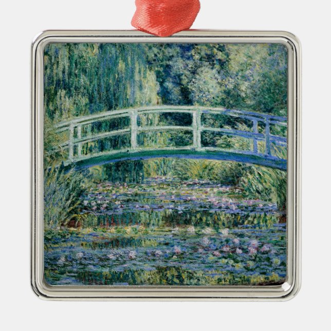 Monet - Water Lilies and Japanese Bridge  Metal Ornament (Front)