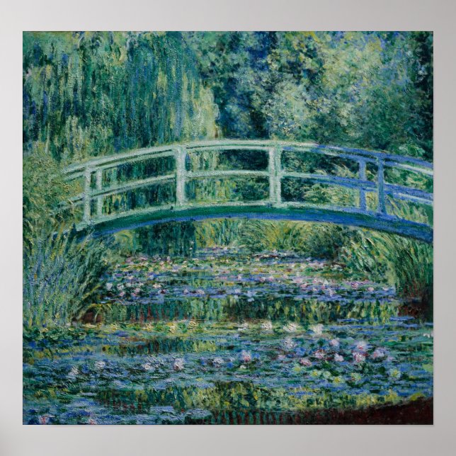 Monet - Water Lilies and Japanese Bridge Poster (Front)