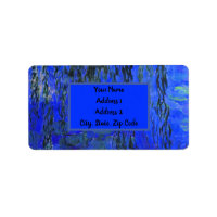 Monet Water Lilies and Weeping Willow Branches