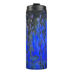 Monet Water Lilies and Weeping Willow Branches Thermal Tumbler