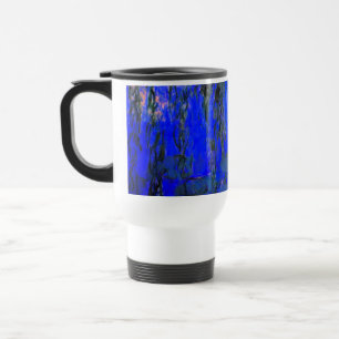 Monet Water Lilies and Weeping Willow Branches Travel Mug