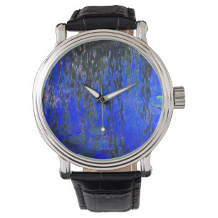 Monet Water Lilies and Weeping Willow Branches Watch