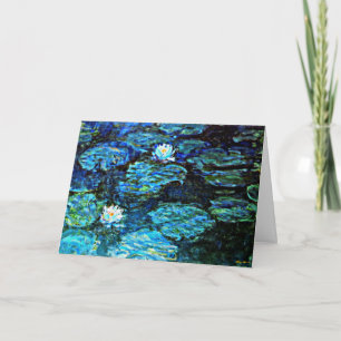 Monet - Water Lilies (Blue) Card
