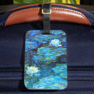 Monet - Water Lilies (blue) Luggage Tag